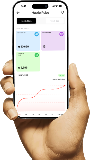 Hustle Pulse app mockup on phone